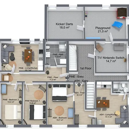 Будинок відпочинку Treehouse For 14 People- Indoor Playground - Ssc - Shared House&garden