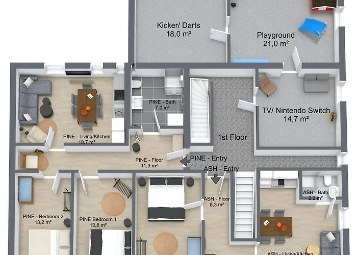 Holiday home Treehouse For 14 People- Indoor Playground - Ssc - Shared House&garden